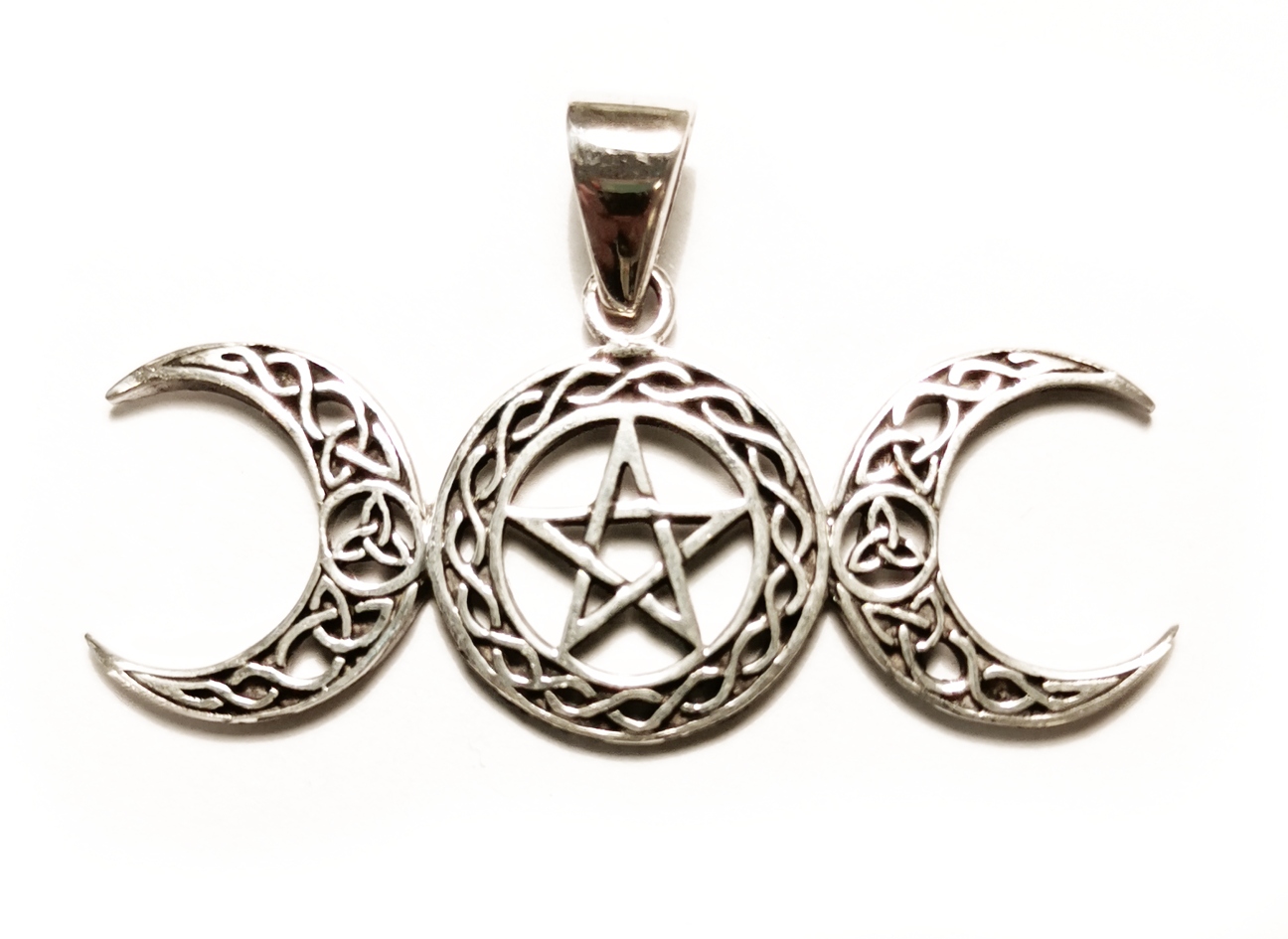 Pentagram med Måne Hänge - Keltisk 