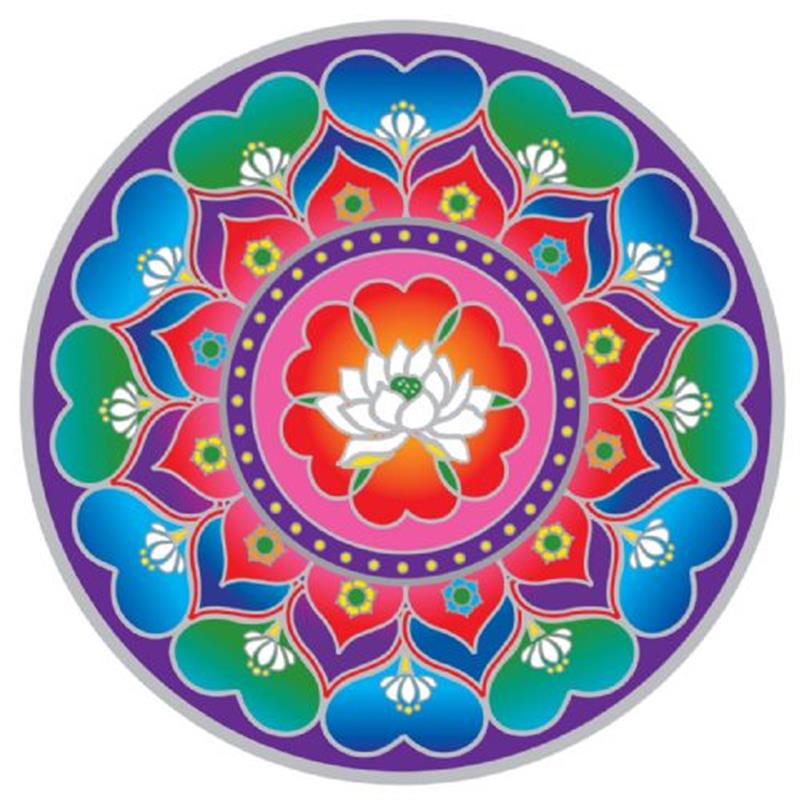 Klistermärke  Lotus Heart Mandala 