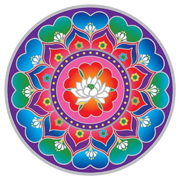 Klistermärke  Lotus Heart Mandala 