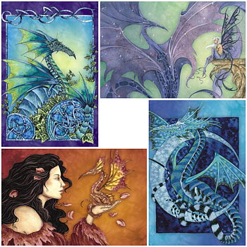 Amy Brown Vykort Dragon Dream Paket