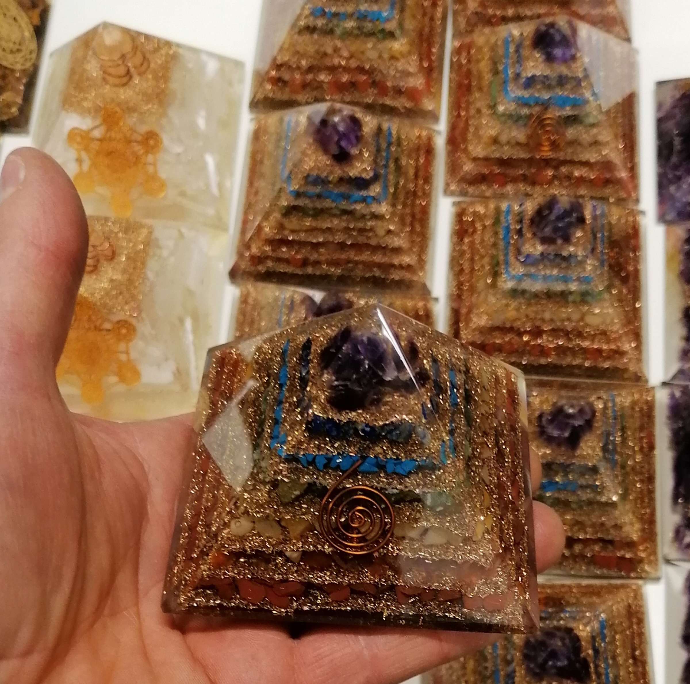 Orgonite Pyramid - Chakra Pyramid -Layers - 2