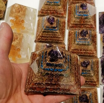 Orgonite Pyramid - Chakra Pyramid -Layers