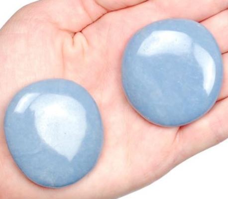 Palm Stone "No Worry Stone" - Angelit AA kvalitet - 2