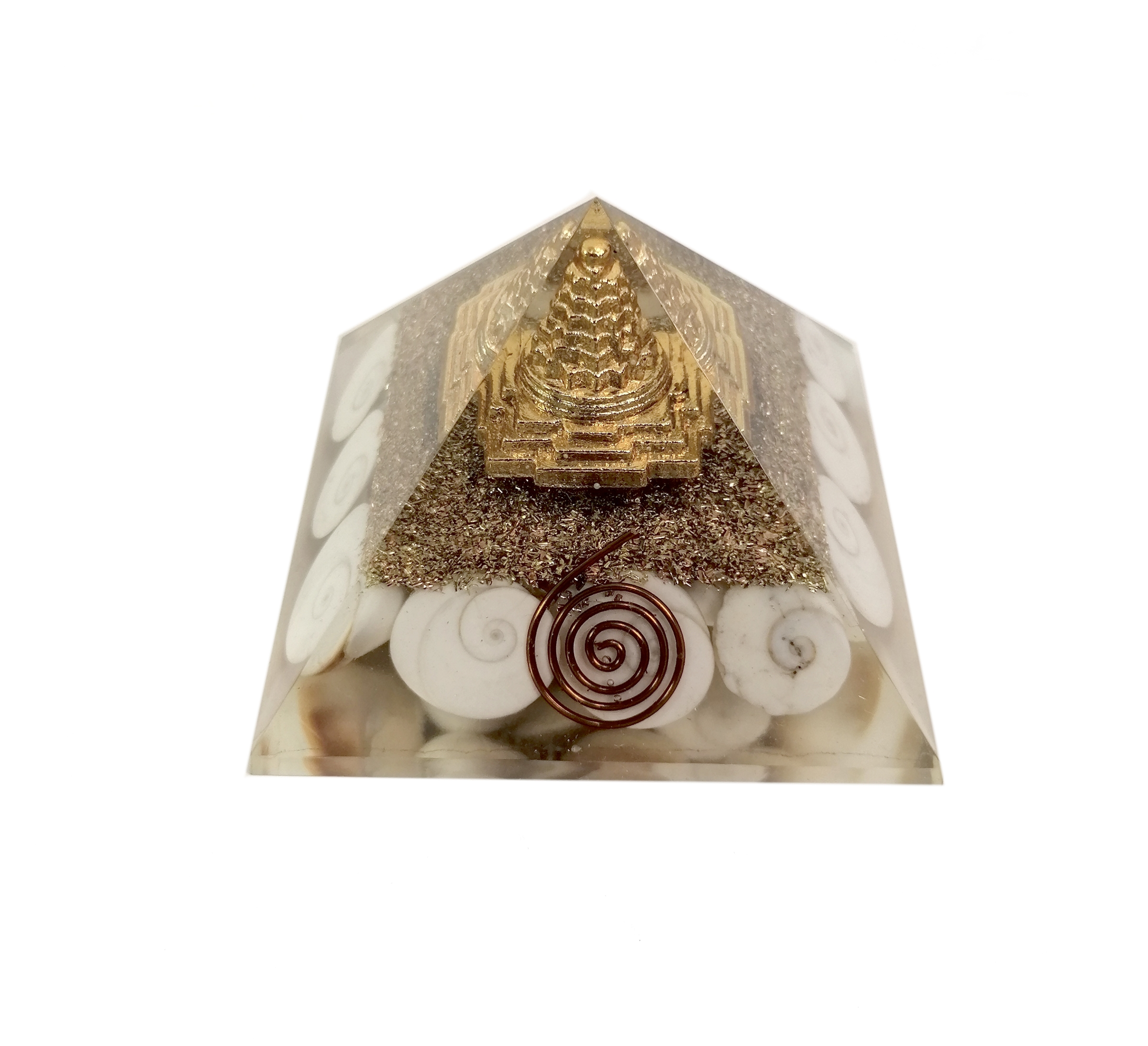 Orgonite Pyramid - Shivas triumph/Golden Temple - 2