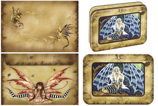 Amy Brown Vykort Dragon Wings paket - 2