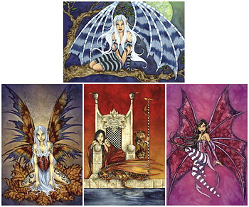Amy Brown Vykort Dragon Wings paket