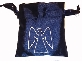 Blå Satinpåse med Angel