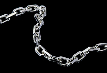 Diamond Cut Oval kabelkedja  i Sterling Silver  - 2.5mm