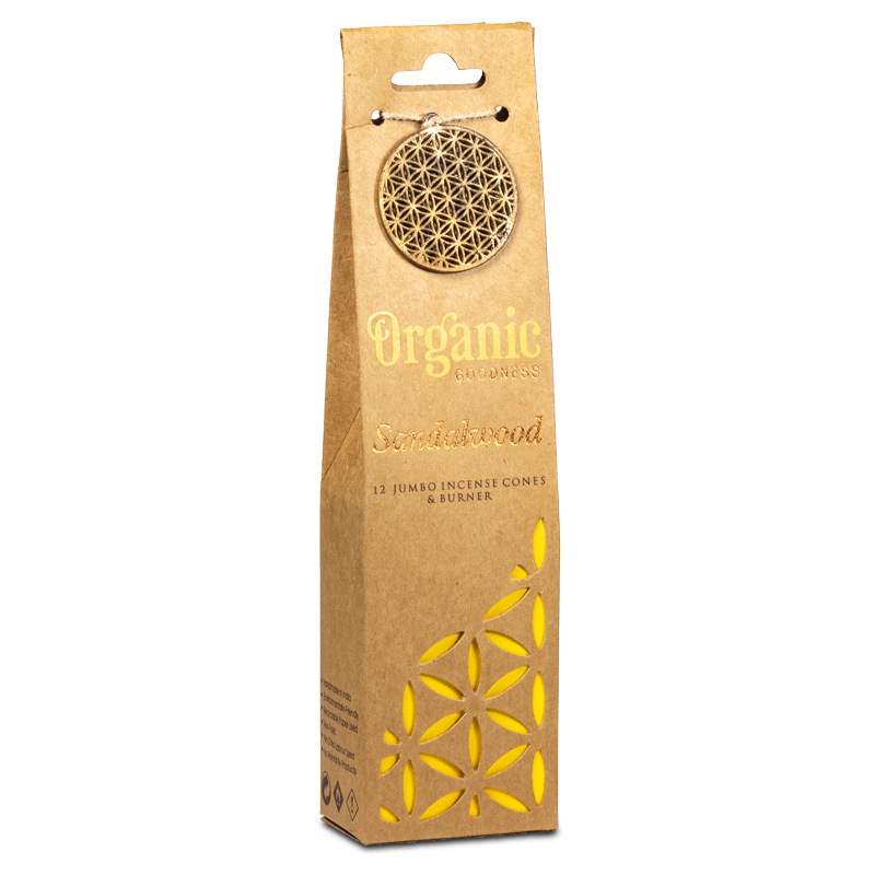Organic Goodness /  Ekologisk Rökelse Koner - Sandalträ