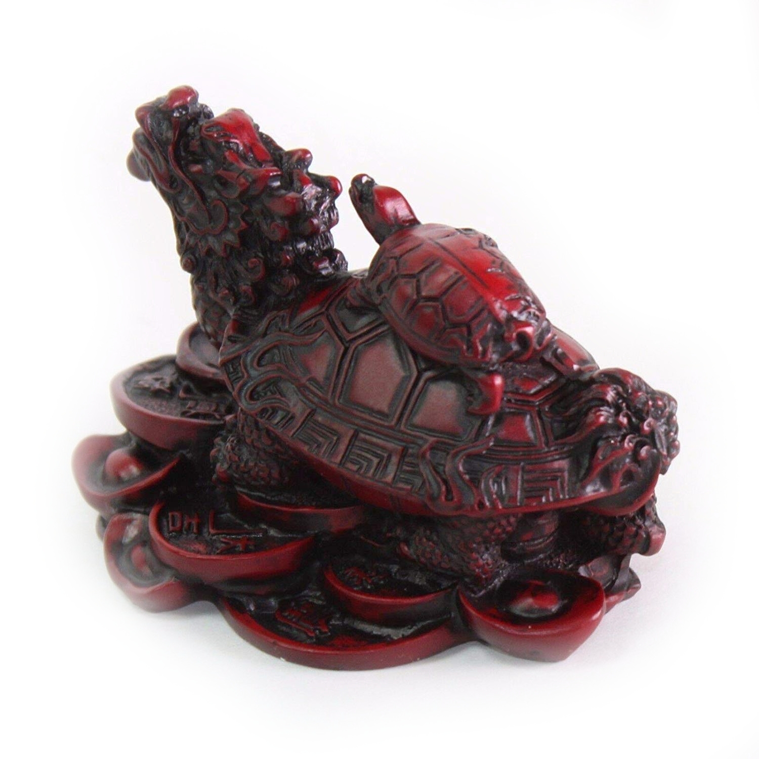 Feng Shui Draksköldpadda - Röd, 11cm