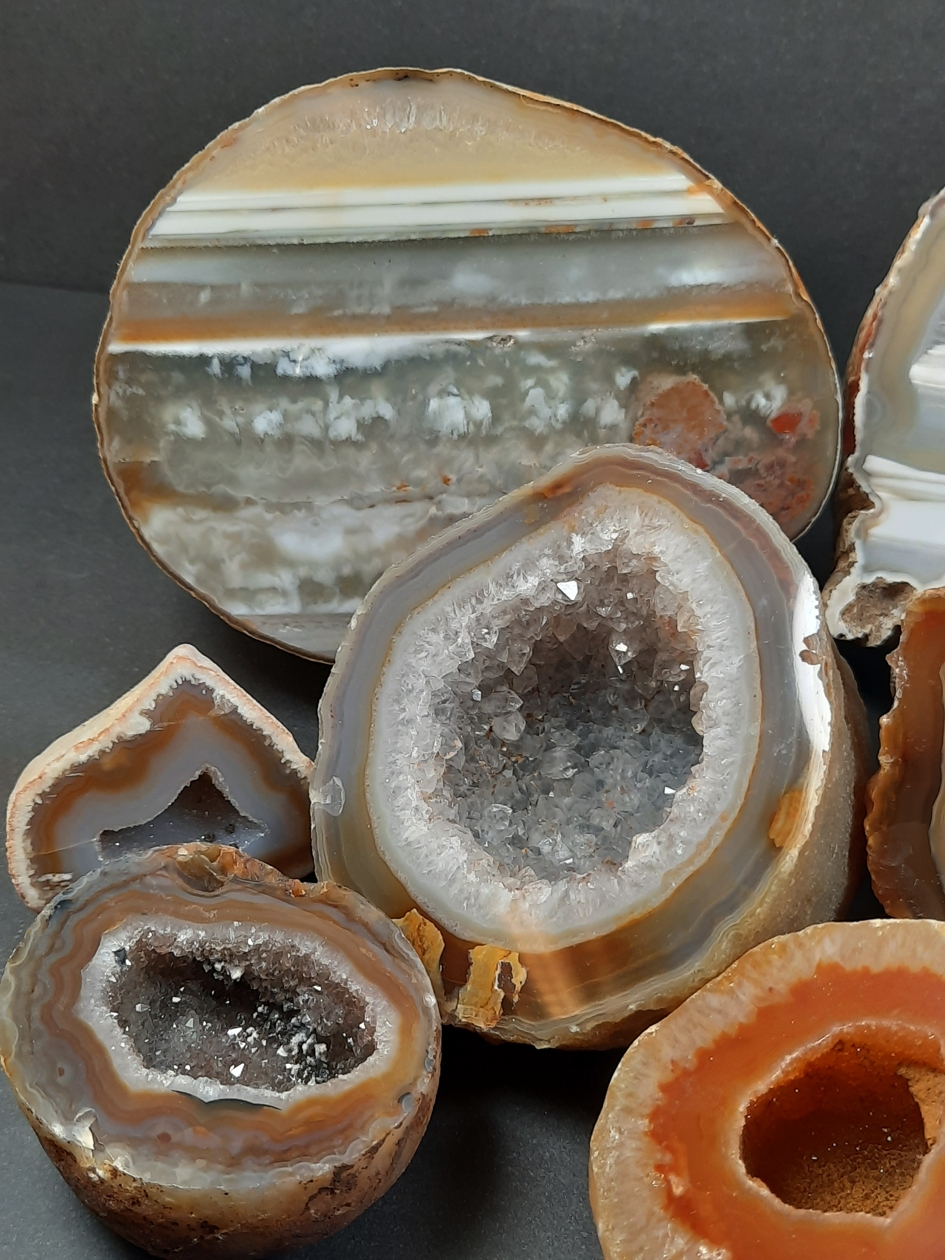 Brun Agat Geode- Naturlig färg  - 4