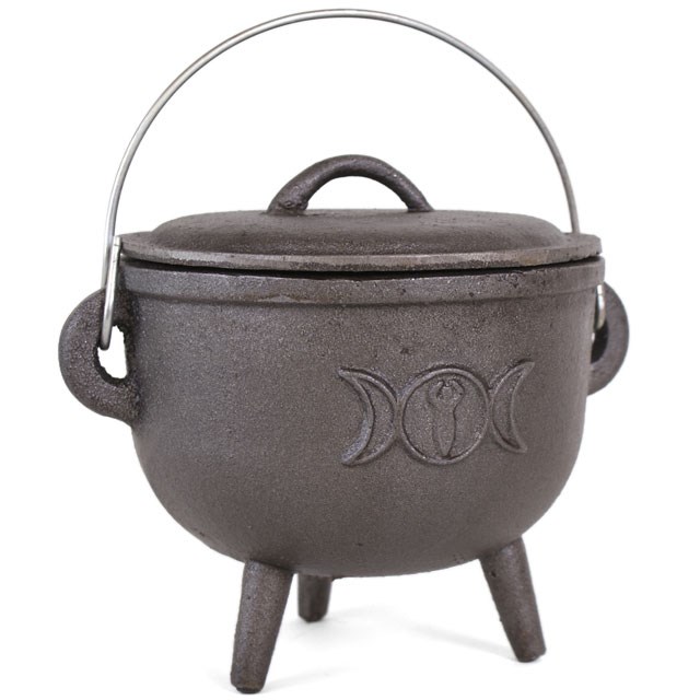 Häxkittel / Cauldron -Triple moon -  15cm