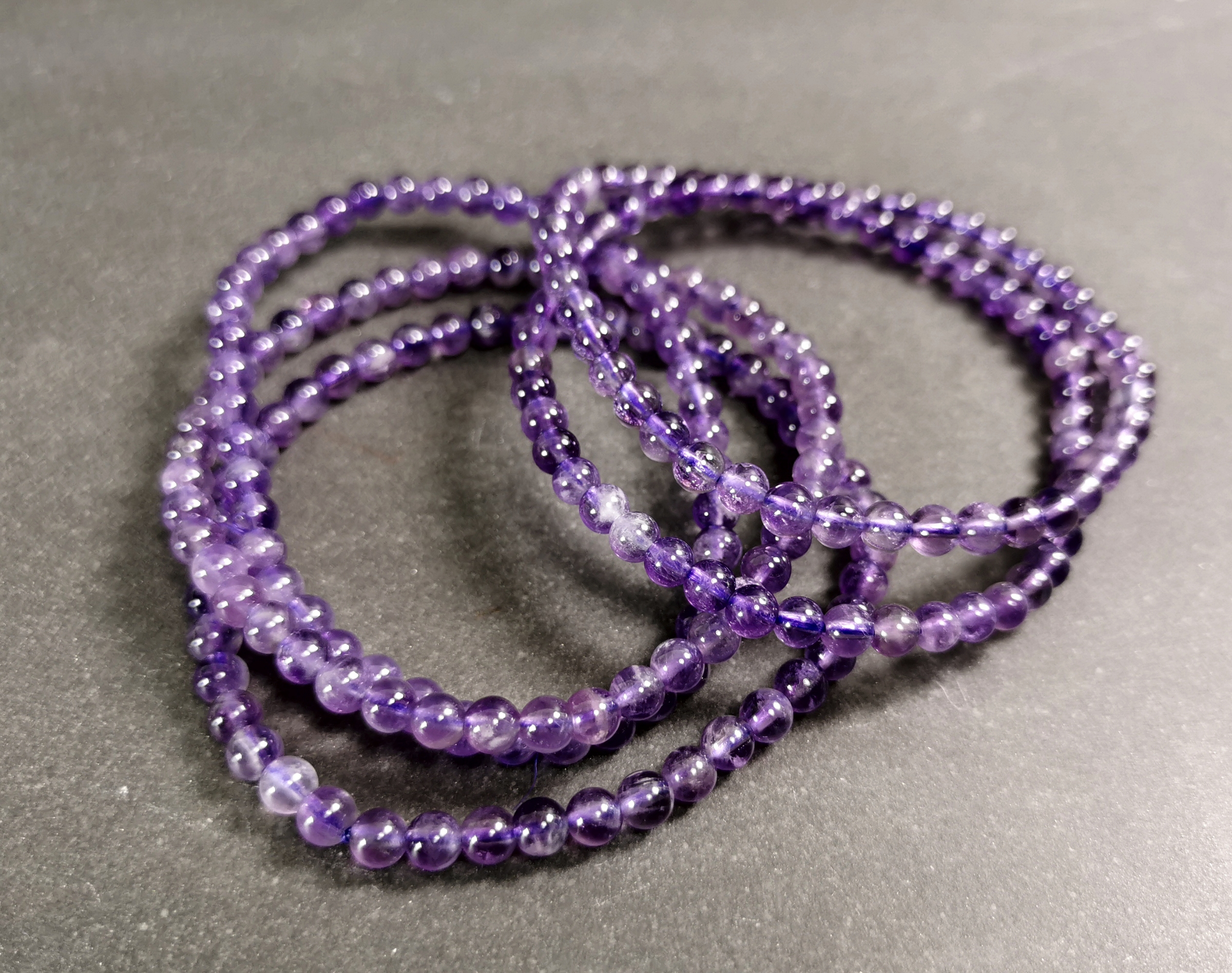 Ametist  Armband  - 6mm Pärlor