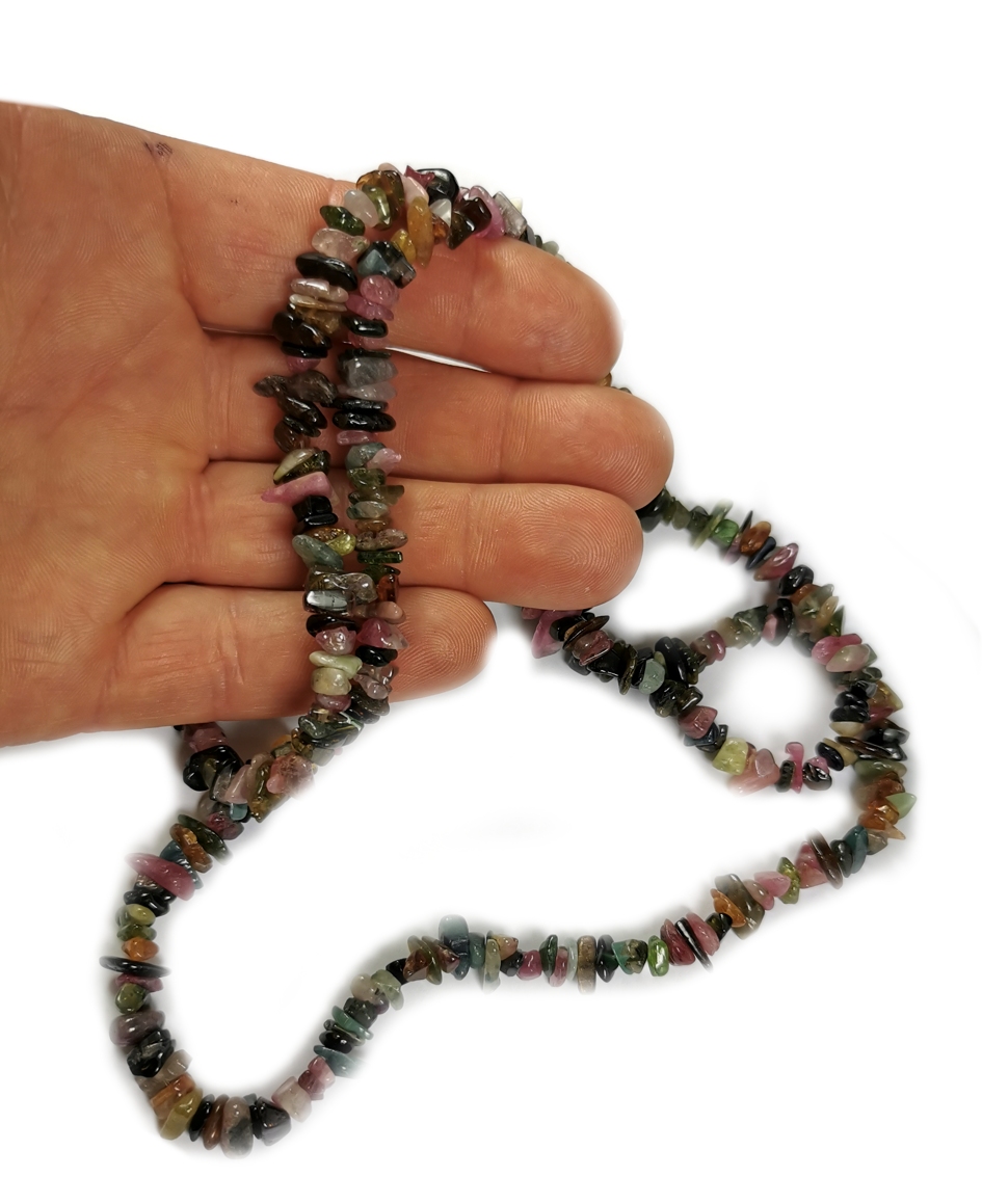 Turmalin Chip halsband - 80cm