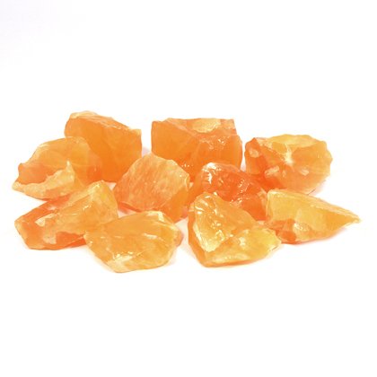 Rå Orange Kalcit - AA kvalitet