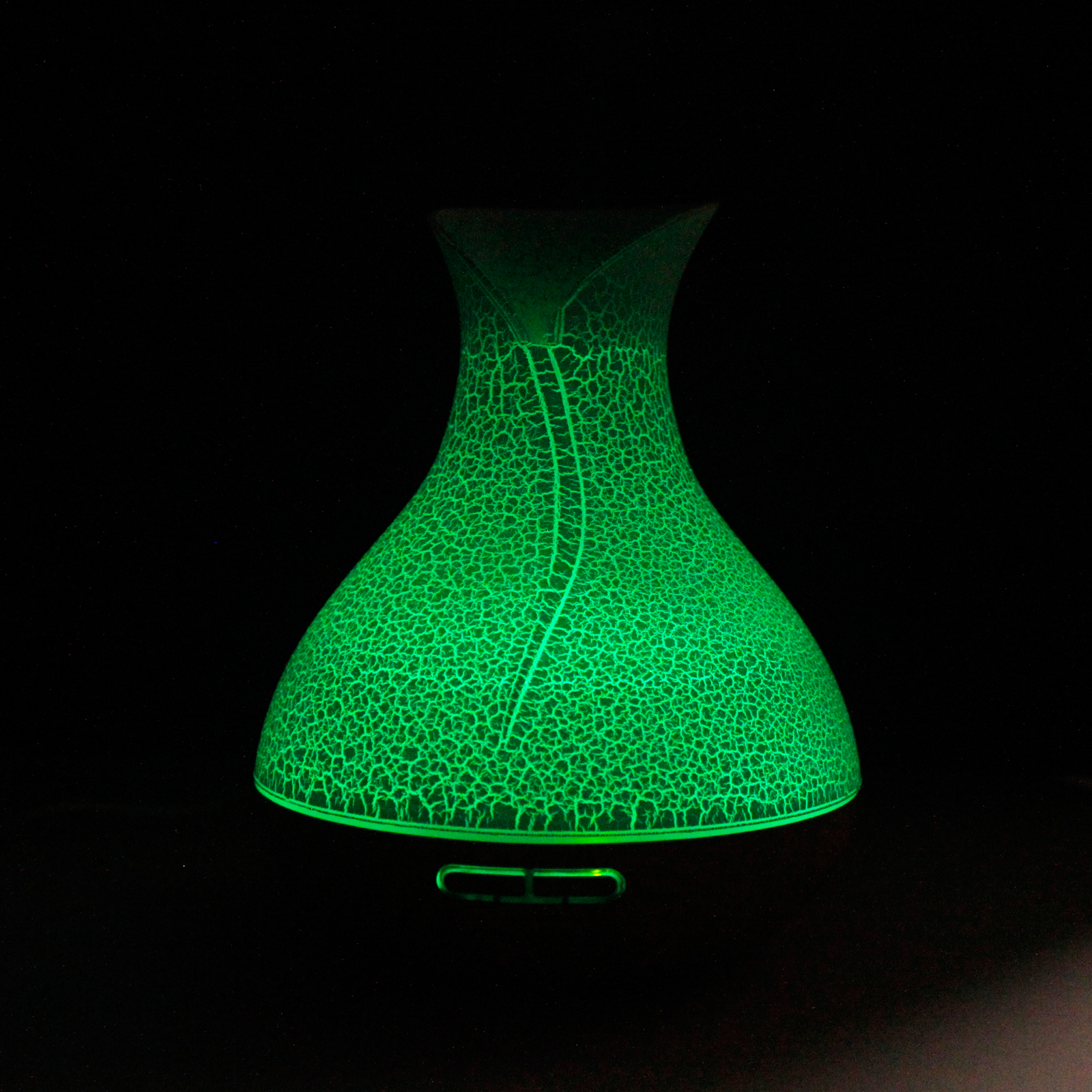 palma diffuser luftfuktare usb led grön