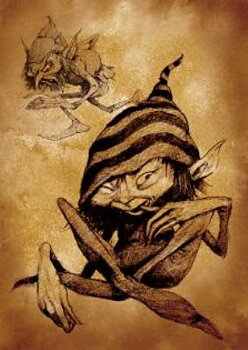 Brian Froud Vykort,  Evil Fairy 