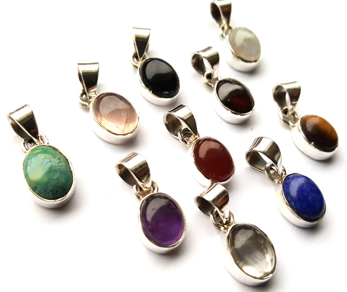 Månadsstenar / Stjärntecken Hänge - Liten / Cabochon - 5
