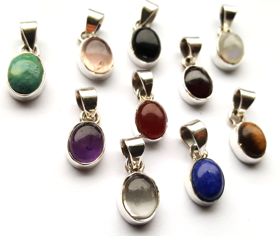 Månadsstenar / Stjärntecken Hänge - Liten / Cabochon - 4