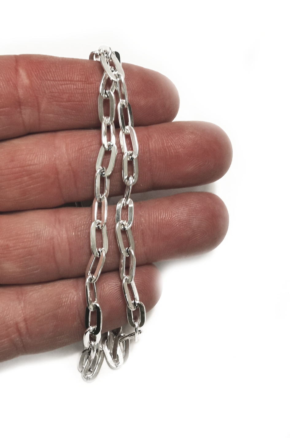 Platt Kabel Kedja i Sterling Silver  - 66cm - 3