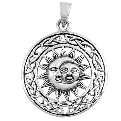 Sol och Måne Hänge -  Keltisk Väv