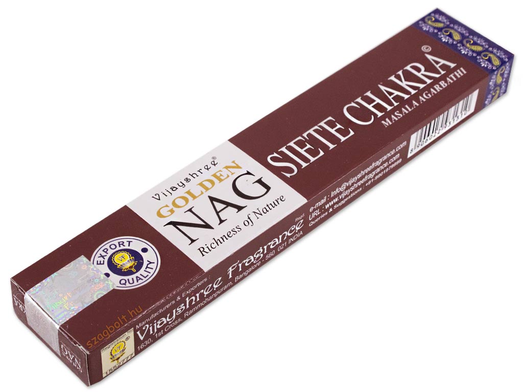 Golden Nag Seven Chakra Rökelse