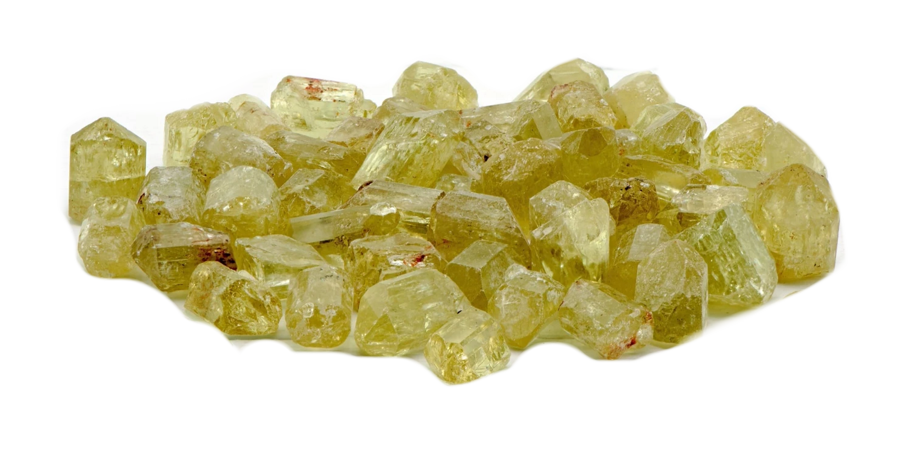 Gul  Apatit- Rå - 7mm Chips