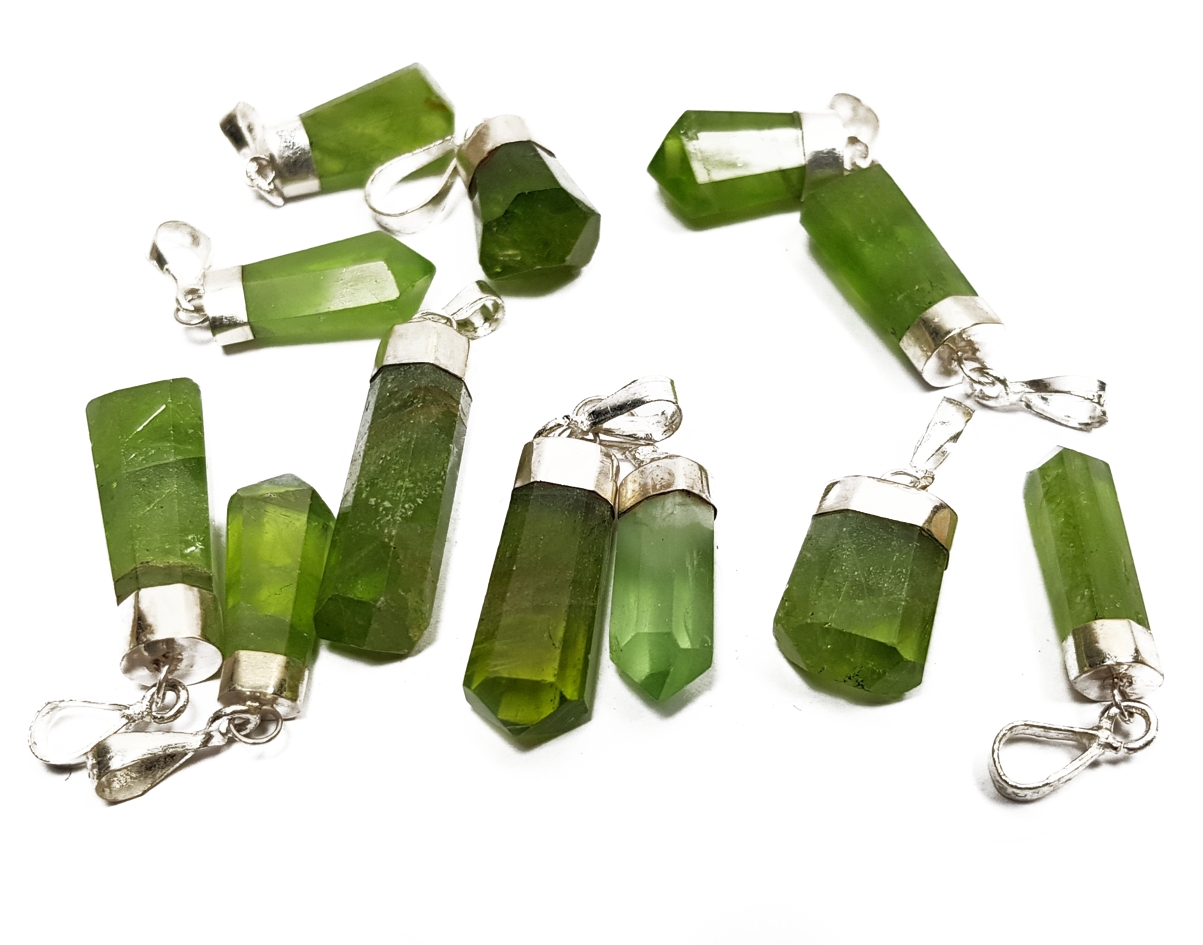 Peridot - Hänge med silvertopp - 3