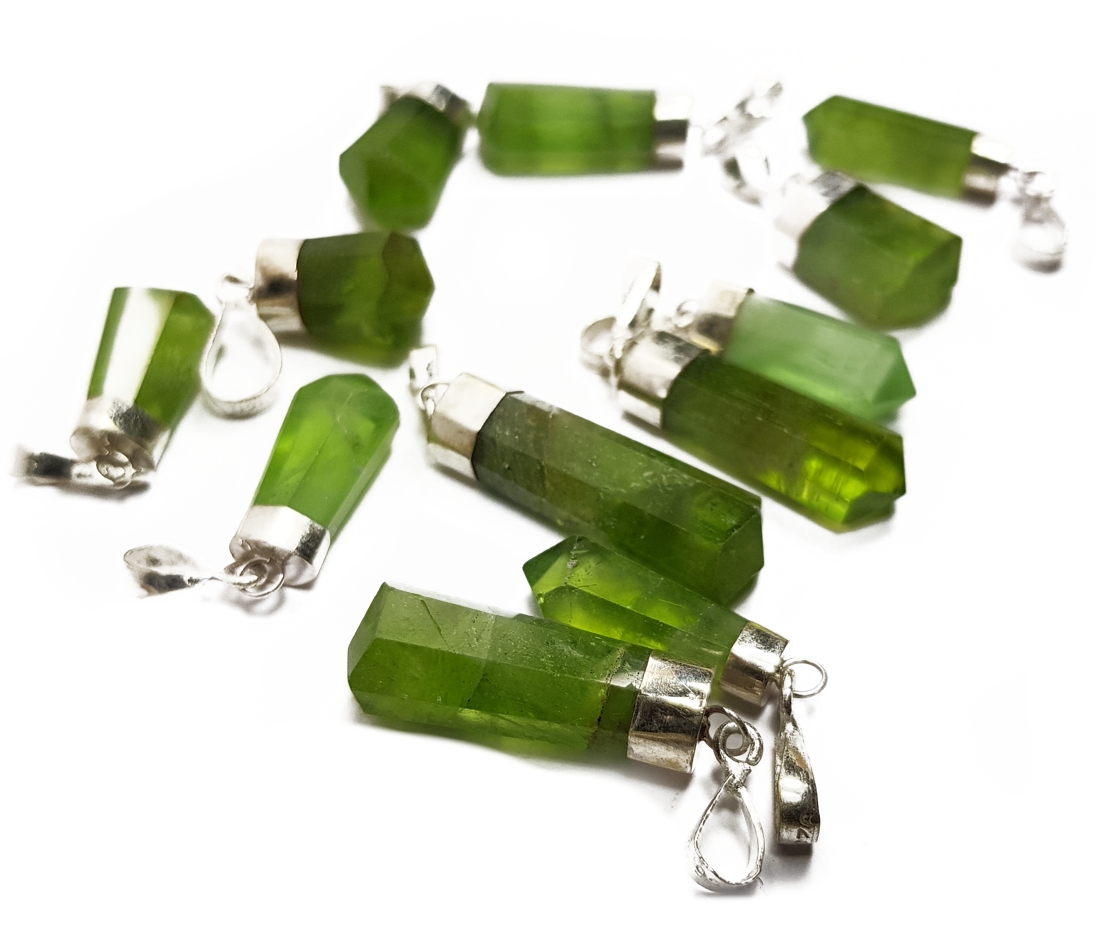 Peridot - Hänge med silvertopp - 2