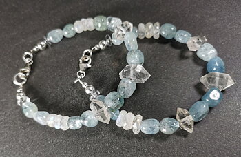 Akvamarin/Herkimer Armband 