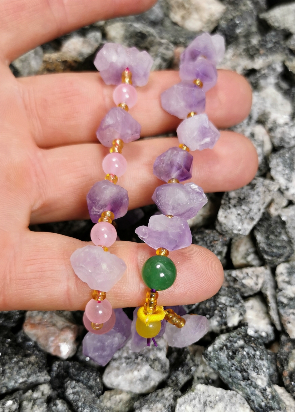 Ametist Nugget Armband - 2