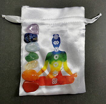 Chakra Sten Påse med 7 stenar