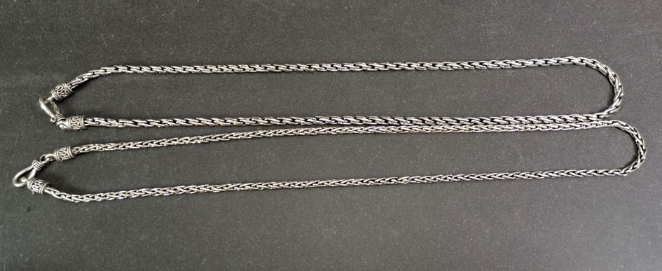3mm Balinese  Halsband i Silver- 50cm  - 3