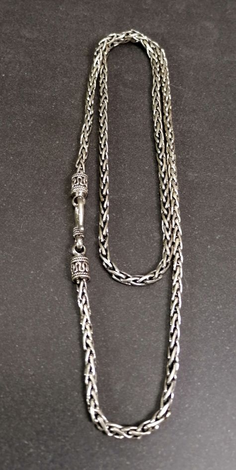 3mm Balinese  Halsband i Silver- 50cm  - 6