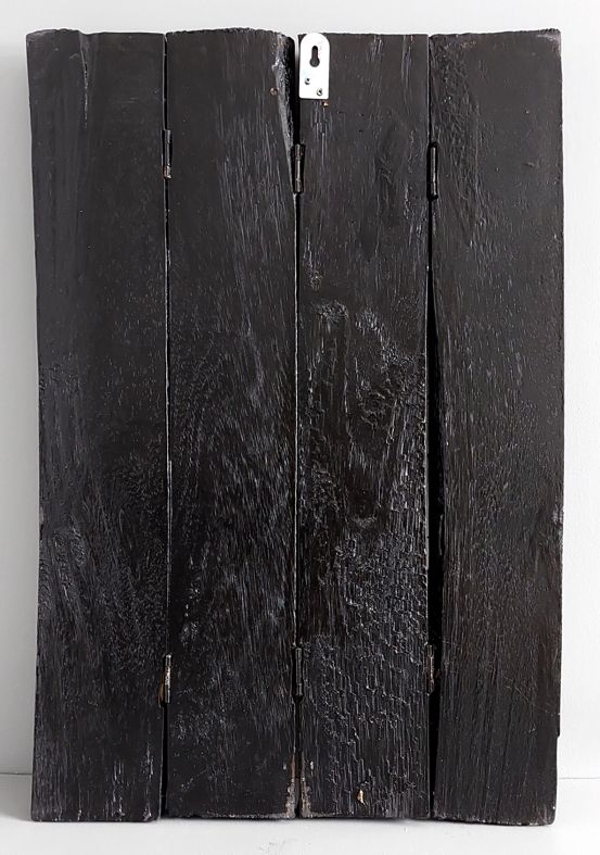 Tavla i trä / Väggdekoration - Buddha med bambu - 2