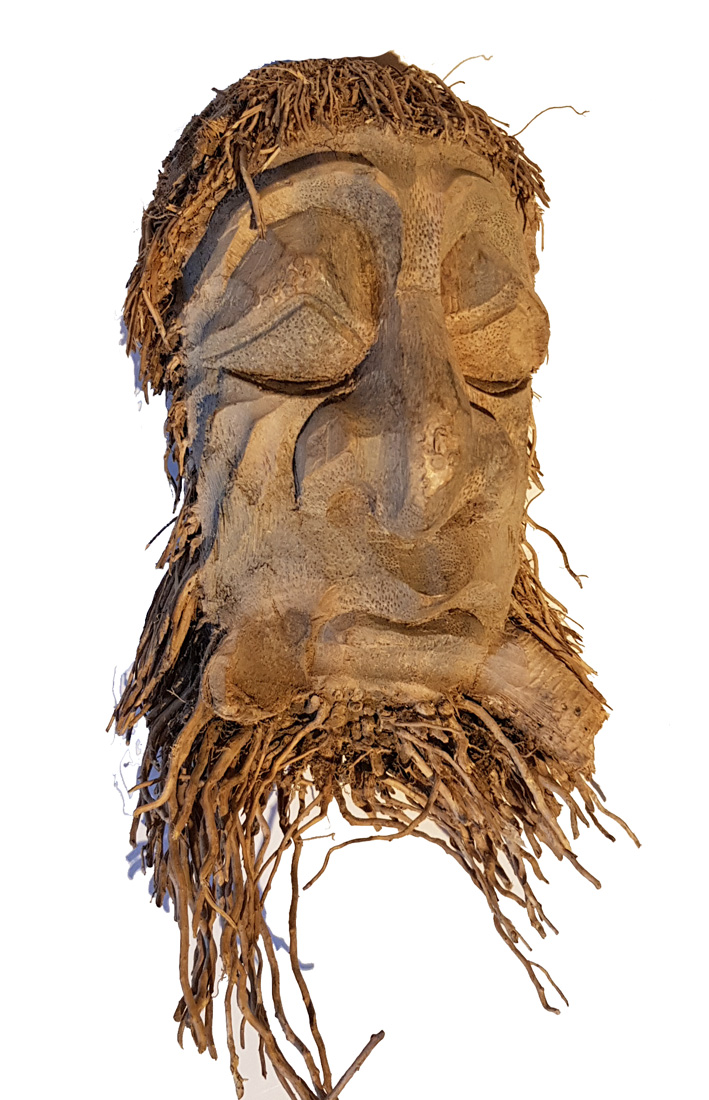 Troll Mask i Bamburot  - 35cm - 2
