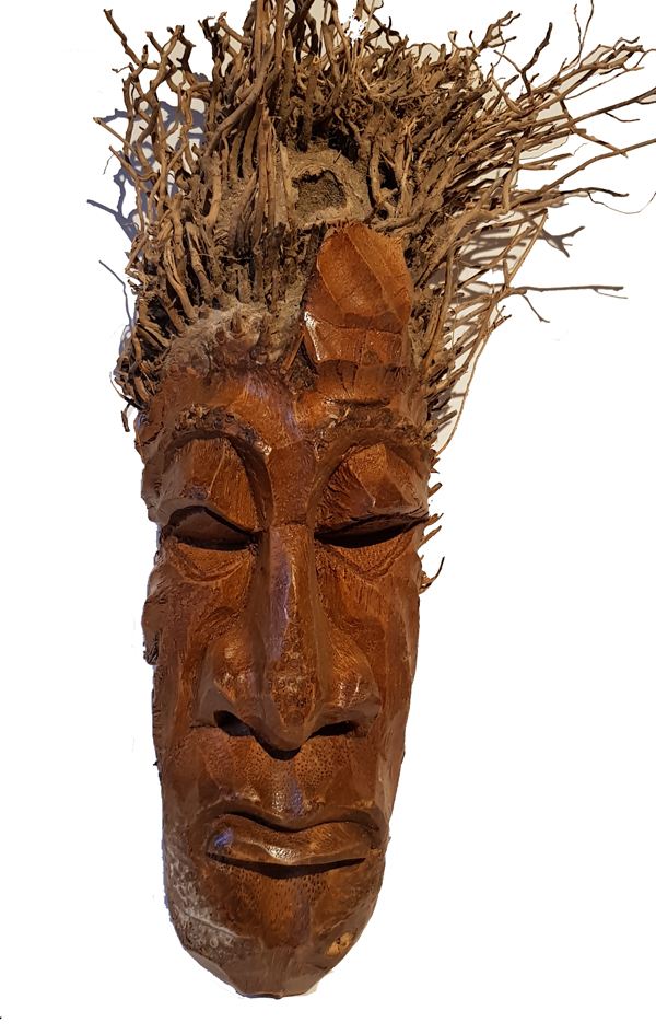 Troll Mask i Bamburot  - 35cm - 3