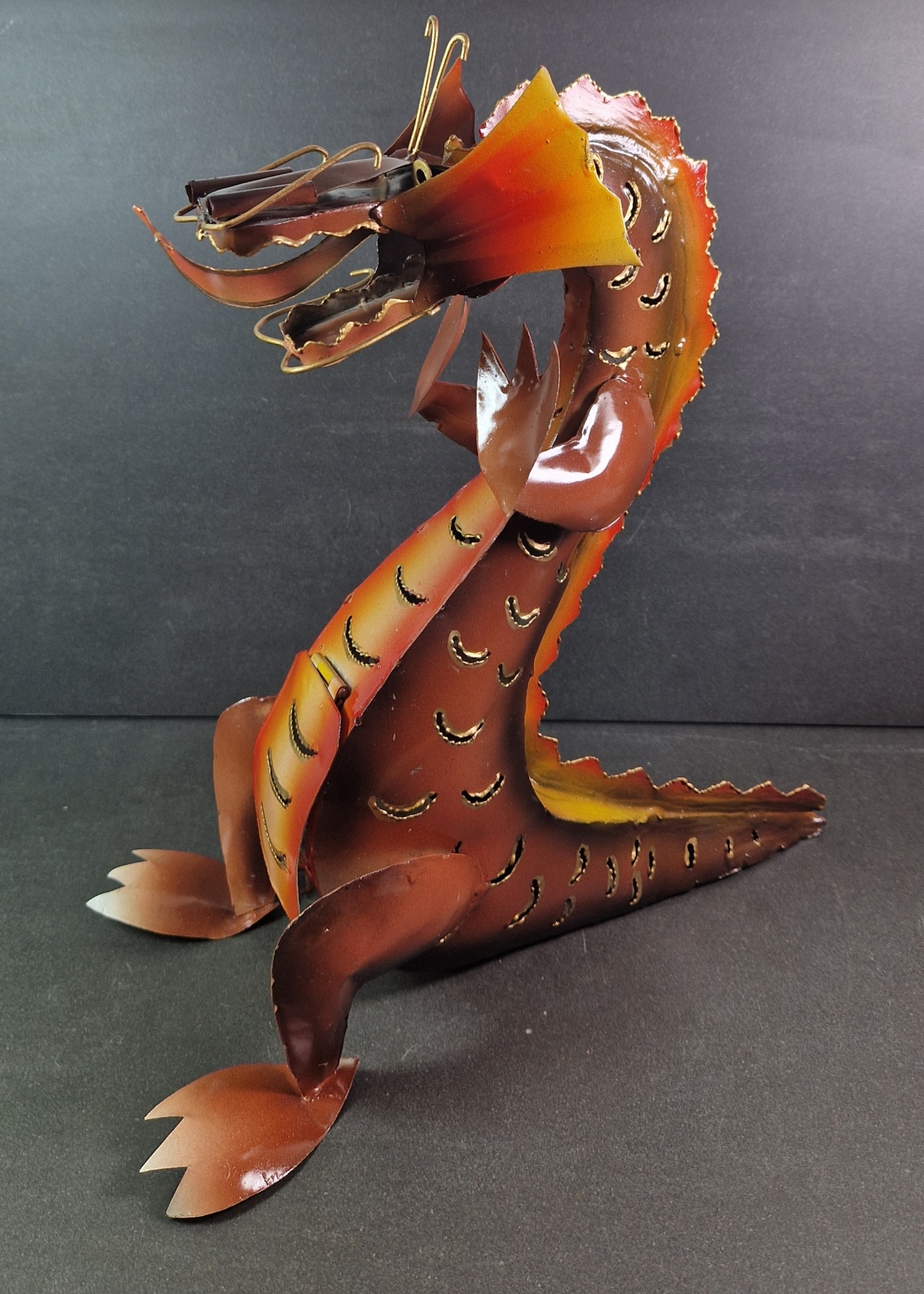 Handmålad Plåt Drake - 20cm - 5