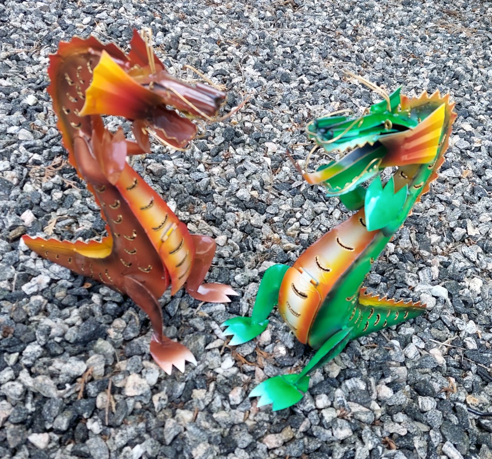 Handmålad Plåt Drake - 20cm