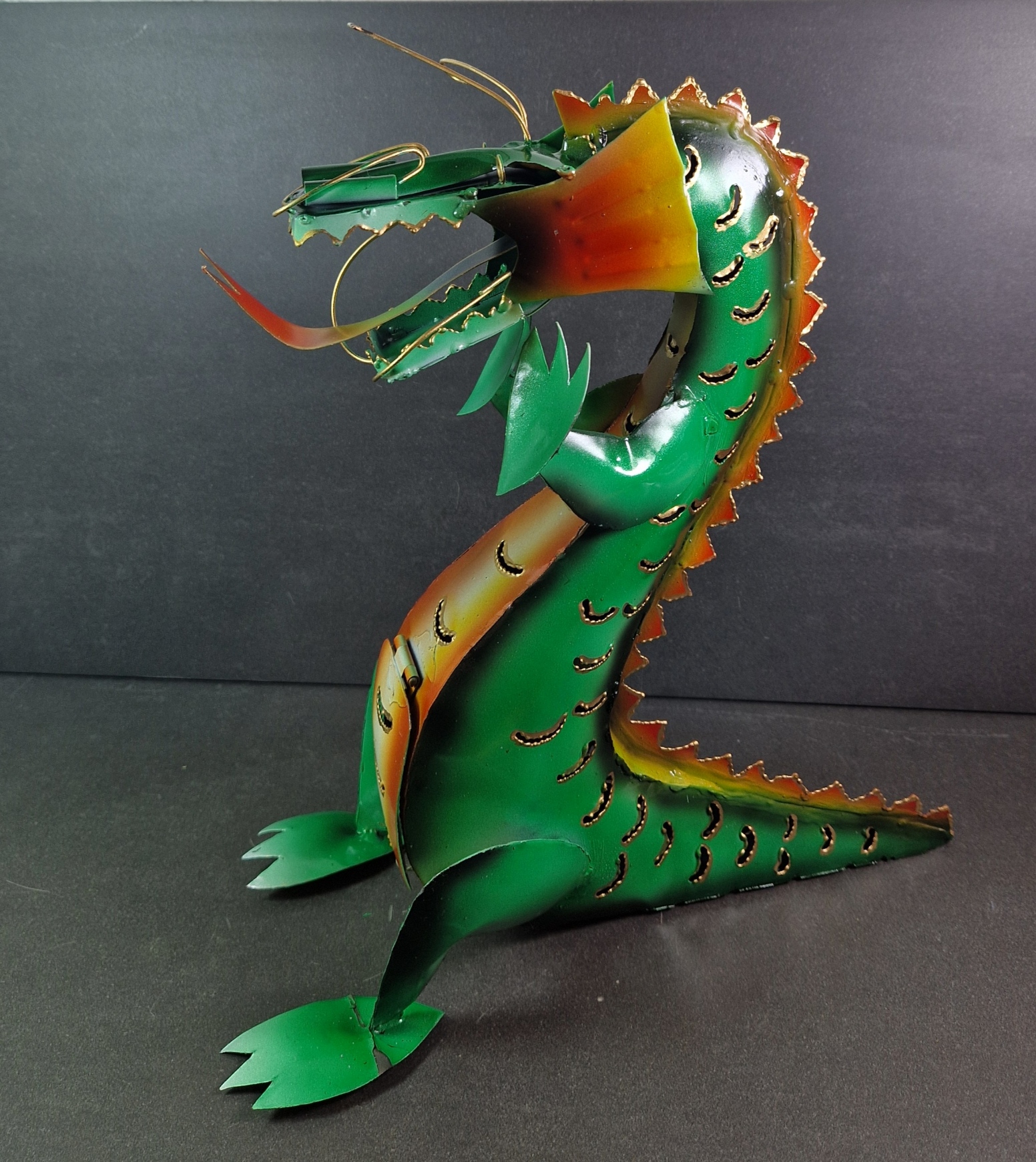Handmålad Plåt Drake - 20cm - 3