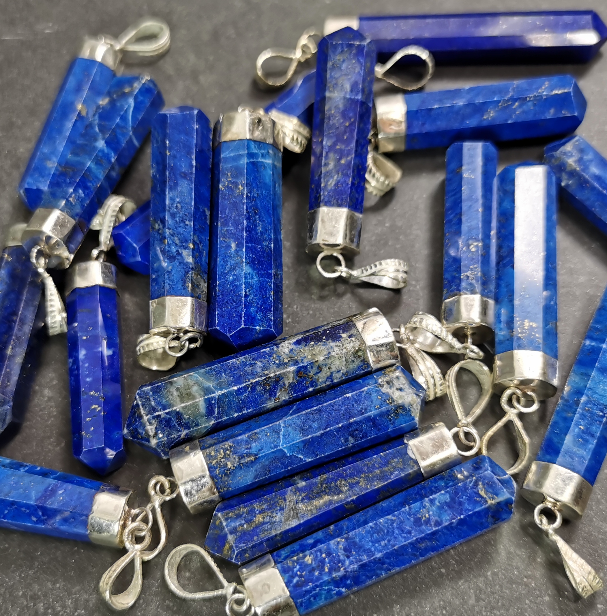 Lapis Lazuli hänge med Silver top - 3