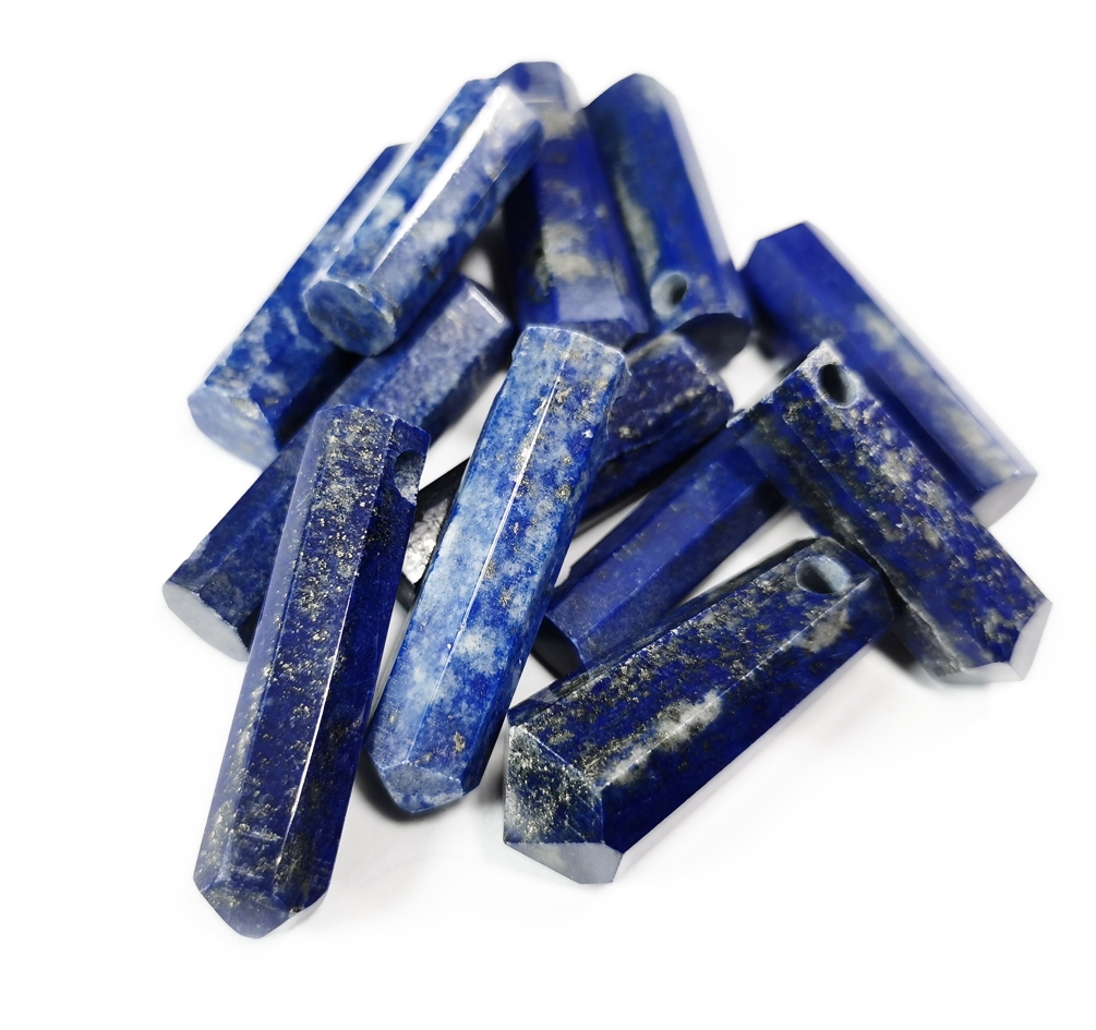  Lapis Lazuli spets med 3mm Hål - 2