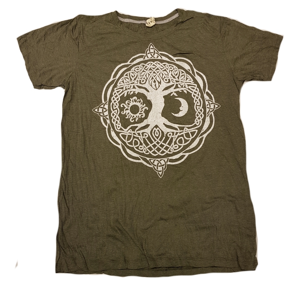 Yggdrasil -  Livets Träd  T-shirt -  Grå