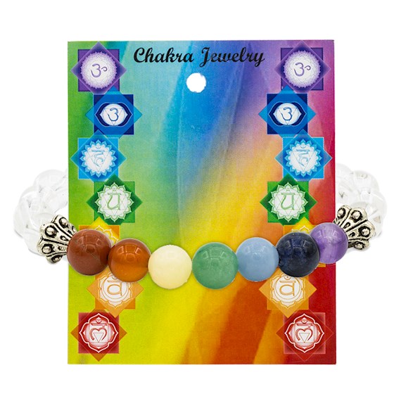 Chakra Armband - 7 olika stenar med Bergkristall - 2