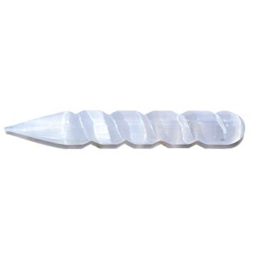 Selenit Spiral massagestavar /Healing Spets  -  22cm - XL
