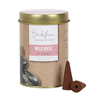 Backflow Jumbo Rökelsekoner i Burk - Wild Rose