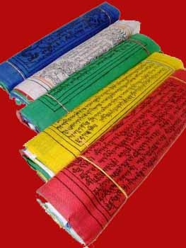 tibetanska böneflaggor