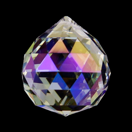 Glas Prismor - 4cm Facetterad kula -  Aurora - 2