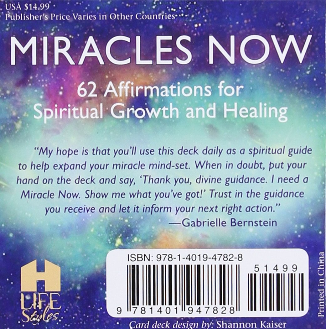 Miracles Now: Inspirational Affirmations and Life-Changing Tools  Cards -   Gabrielle Bernstein - 2