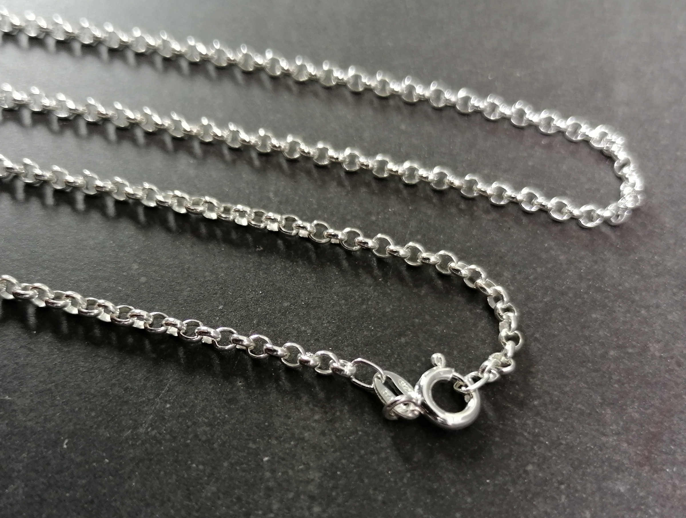 Rund Länk Kedja i Sterling Silver  - 2mm - 2